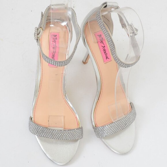 Blue by Betsey Johnson High Heel Sandal Formal Wedding Bridal Size 8 - Picture 3 of 7